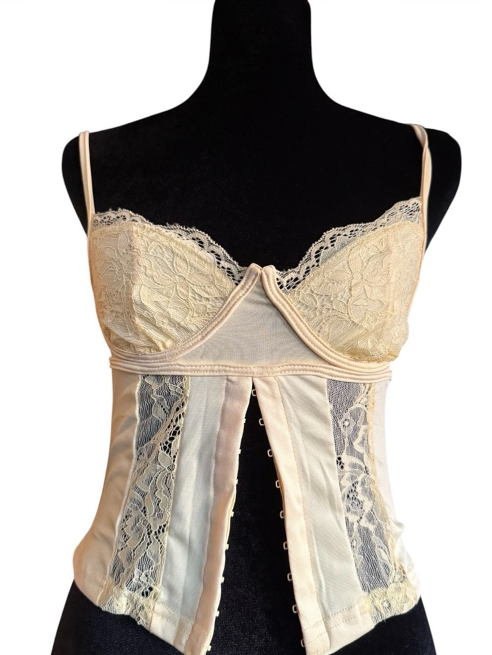 Women’s Yellow Lace Bustier Corset Top